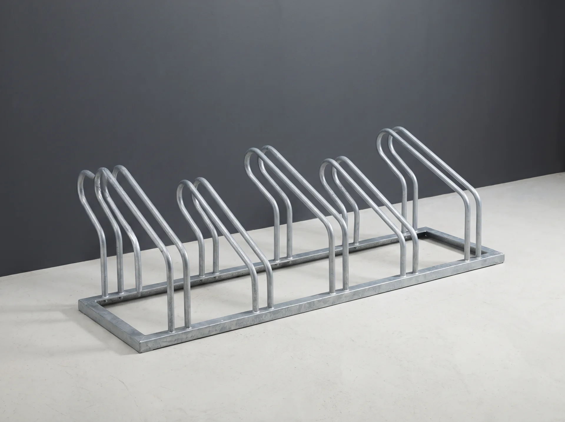 Râtelier 5 vélos, vue du dispositif de rangement vélo